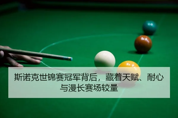 斯诺克世锦赛冠军背后，藏着天赋、耐心与漫长赛场较量